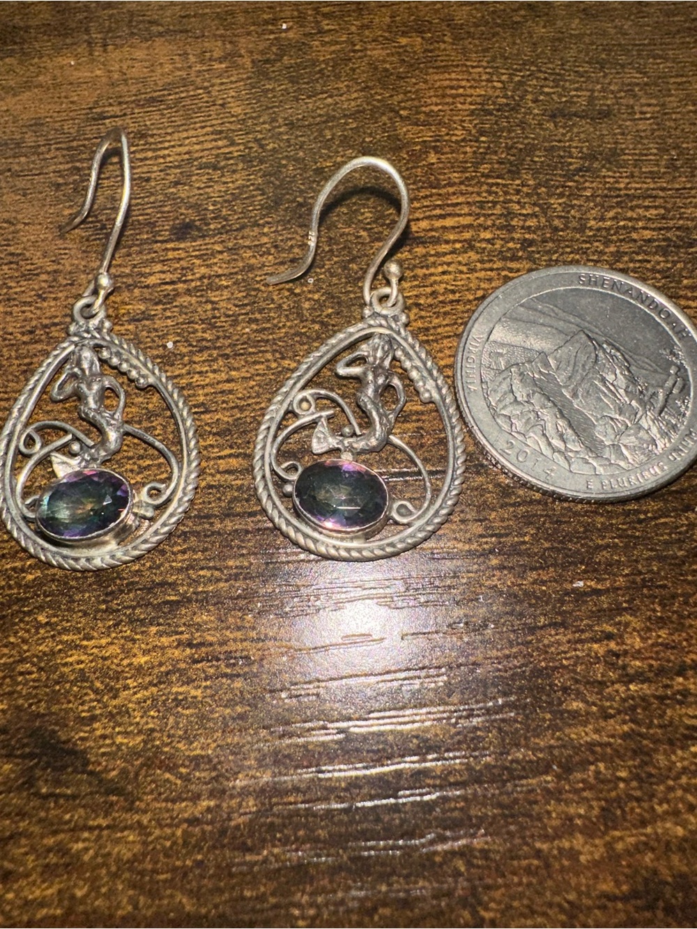 Sterling Silver Mermaid Earrings